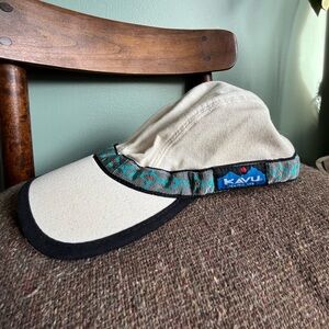 KAVU cream cotton strapback hat, men’s M